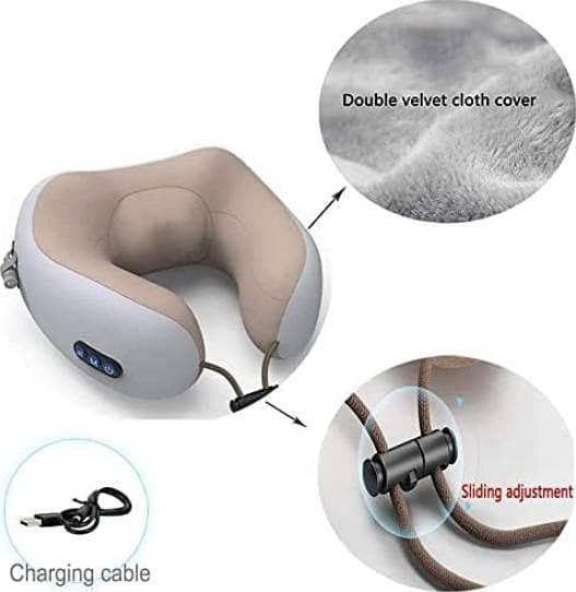 Travel Neck Pillow Electric Rechargeable Neck Massager 2