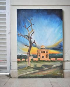 painting of Hiran minar