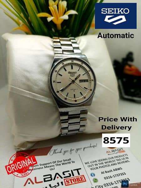 4 ہزار سے لیکر 9 ہزار تک Seiko 5 Automatic Citizen Orient 03161737353 4