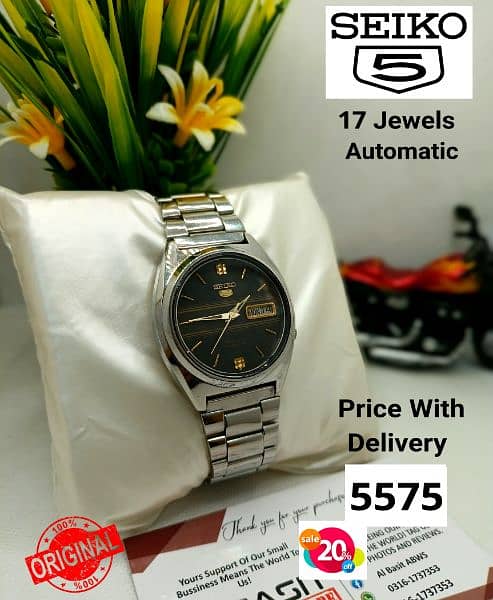 4 ہزار سے لیکر 9 ہزار تک Seiko 5 Automatic Citizen Orient 03161737353 9