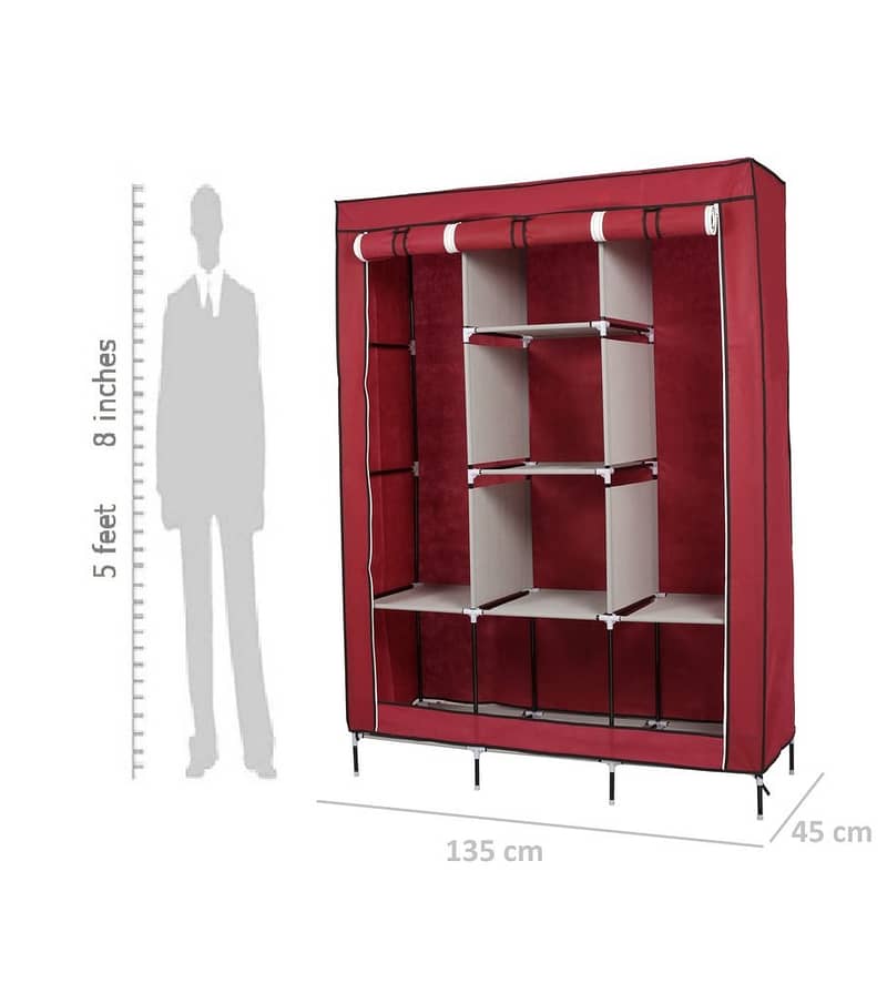 3 Door 88130 Fancy & Portable Foldable Closet Wardrobe Storage 2