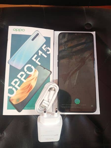 oppo F15 (8/256) Gb ram full new with box and charger pta proved 2