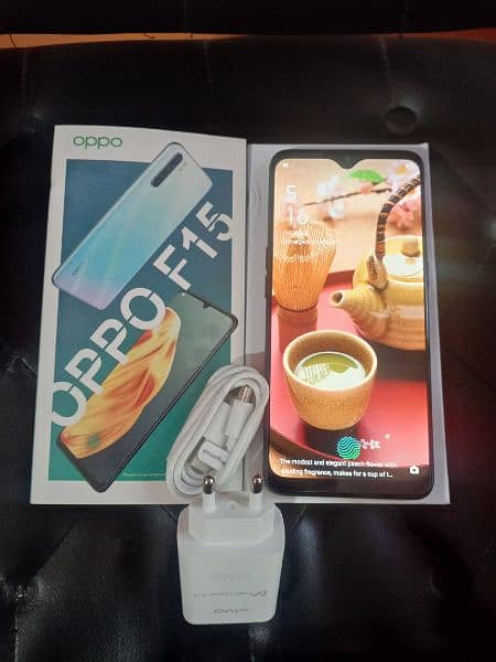 oppo F15 (8/256) Gb ram full new with box and charger pta proved 3