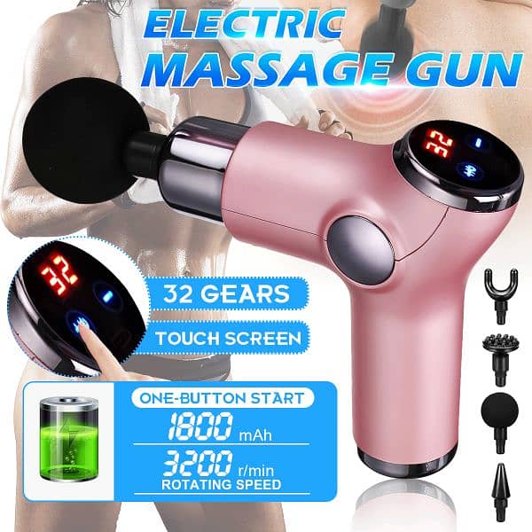 Original) Wireless Mini Fascial Gun Deep Muscle Vibrating Massager Gun 5