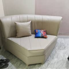 Luxurious 10-Seater Leather Sofa with Cushions - Excellent Condition