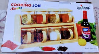 Spice Rack Tier Set With 8 Spice Jars(NEW)