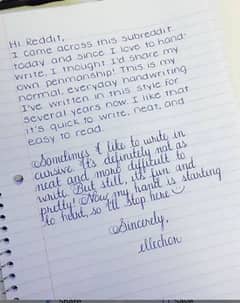 providing good handwriting