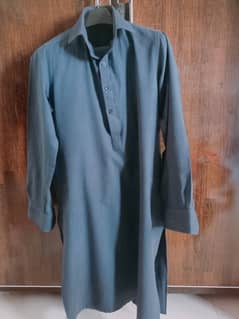 Kameez Shalwar For Men's in Blue Color, Medium Size