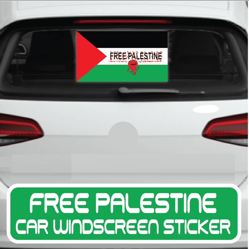 free Palestine flag and Car Flag Pole / Car Rod for Diplomats 0