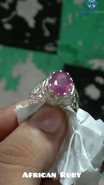 A++ African Ruby Ring Attractive Style 3