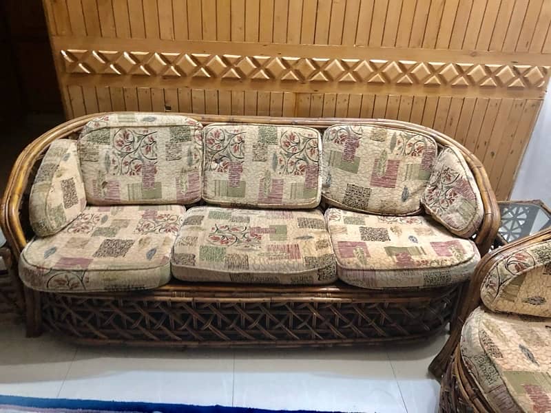 Cane Sofa set with tabless 8