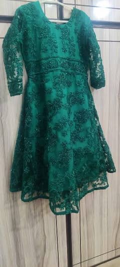 Bottle green Frock for Girls, Ages 5-10: Stylish & Comfortable!