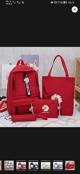 Korein style 4 piece bag for Gril school and collage bags for Grils 8