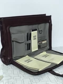 Leather laptop Bag  / office bag / files and documents carrying case