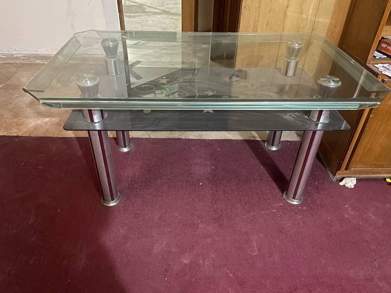 Double Shelf 6 seater dining table 2