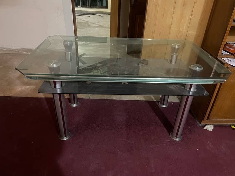 Double Shelf 6 seater dining table 5