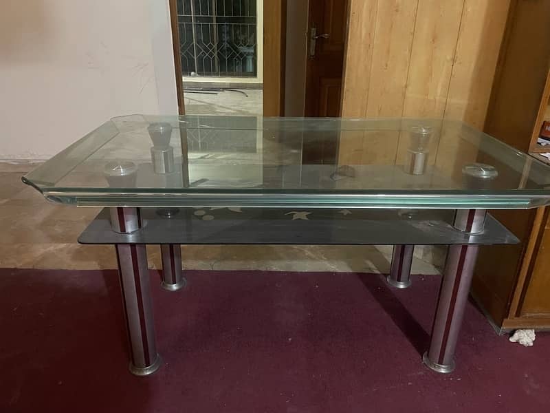Double Shelf 6 seater dining table 6