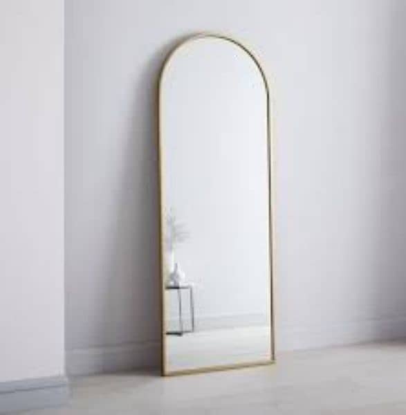 1.5 x 5 feet mirror with wooden stand 1