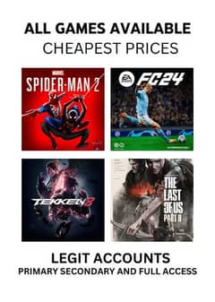 Digital Games for PS4 & PS5