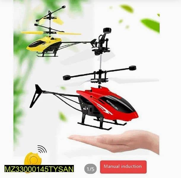 Flying hand sensor helicopter toy 0