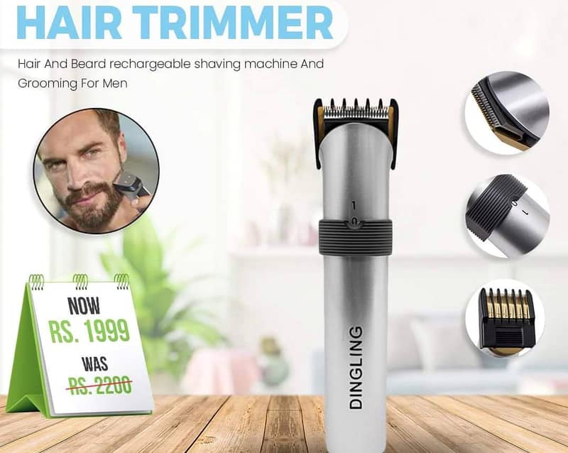 Original Trimmer beard hair Straightener Dingling Kemei Shaver machine 1