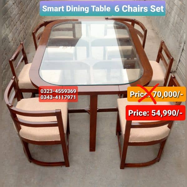 Smart dining table/round dining table/4 chair/6 chair/dining table 17