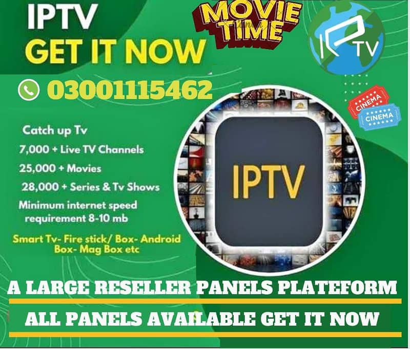 Get ready for iptv entertainment*03001115462*" 0