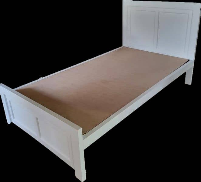 White Single Bed 2