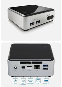 Intel NUC Mini Tiny PC COMPUTER core i3 4th Gen 8GB RAM 128GB SSD