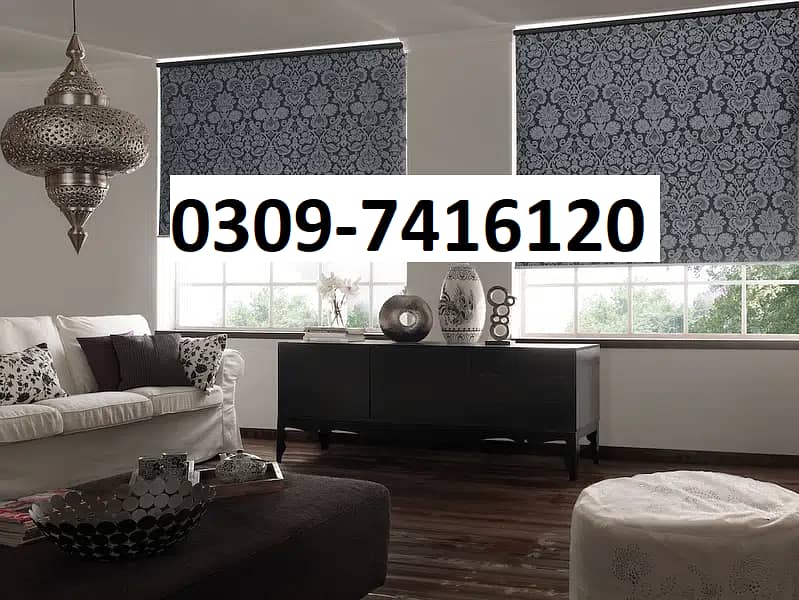 window blinds roller Mini blinds moterized blind | wallpaper in lahore 7