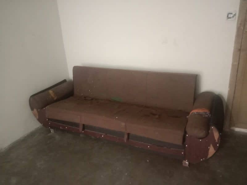 Sofa come Bed pure wood frame urgent sale 1