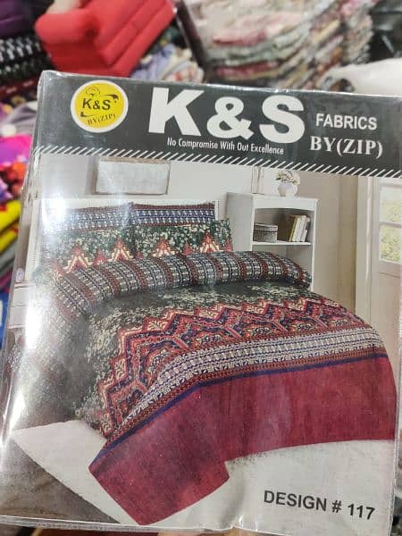 Double Bedsheets With 2 pillow 2
