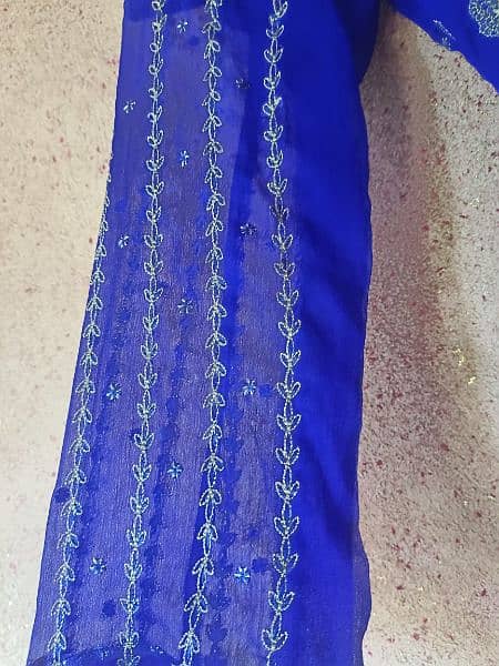 Chiffon dress, Blue colour, new Condition 3