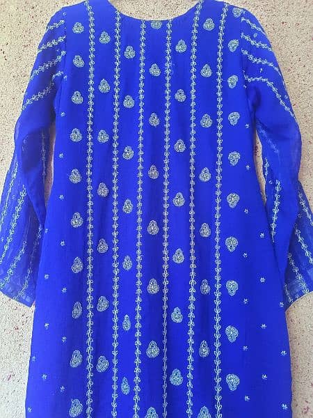Chiffon dress, Blue colour, new Condition 5