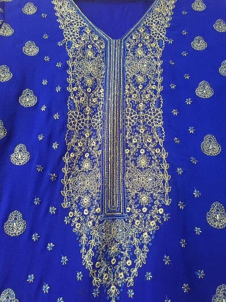 Chiffon dress, Blue colour, new Condition 7