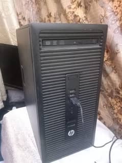 HP tower PC and editifier tape speakers