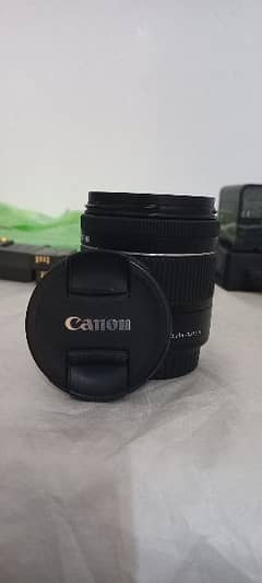 canon efs 18-55mm Good condition 10/9،5  crop Body lens canon month 0