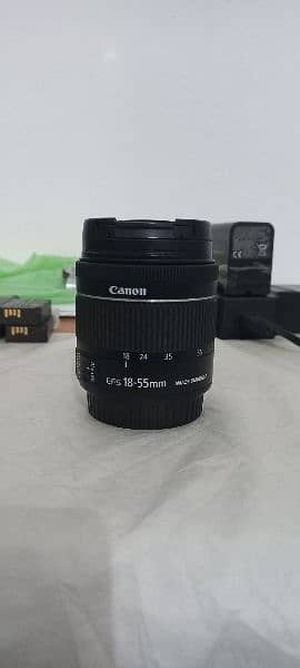 canon efs 18-55mm Good condition 10/9،5  crop Body lens canon month 1
