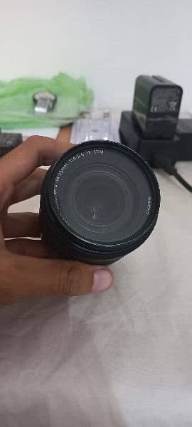 canon efs 18-55mm Good condition 10/9،5  crop Body lens canon month 2