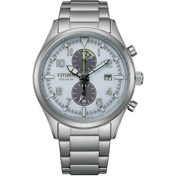 Citizen Classic Eco-Drive Chronograph Stainless Steel White Mens Watch 4