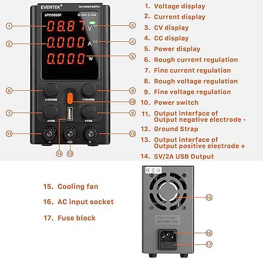 DC Power Supply Variable 30V 10A 1