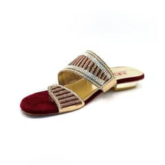 Happy Feet-Red fancy slippers 0