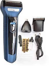 KEMEI HAIR TRIMMER 3 IN 1 PROFESSIONAL NOSE HAIR AND BEARD TRIMMER 1