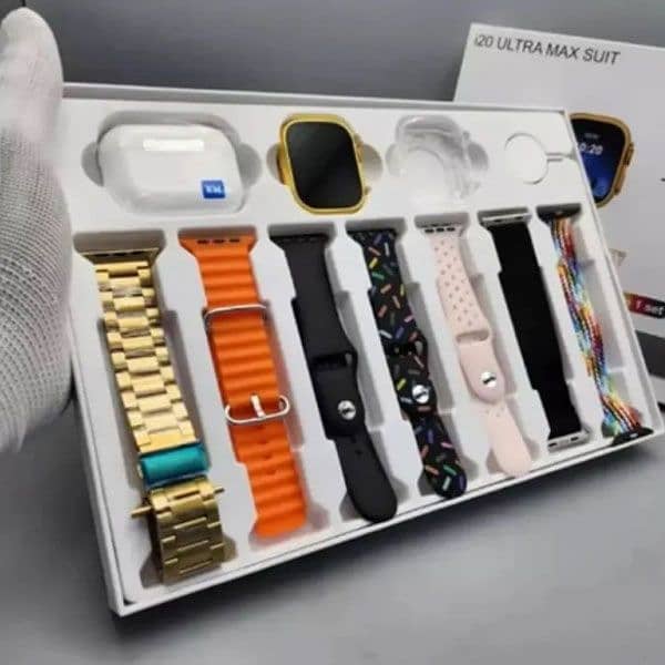 I20 Ultra Max With AirPods2 Bonus |10 In 1 Smartwatch Bundle 2.3 2