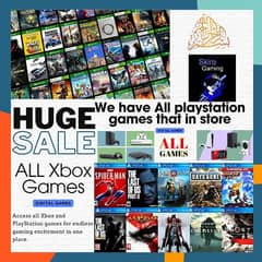 Digital games of Xbox one, series and Playstation 4,5