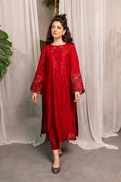 BEST SELLING- AFEEFA - 2PC EMBROIDERED SUIT 1