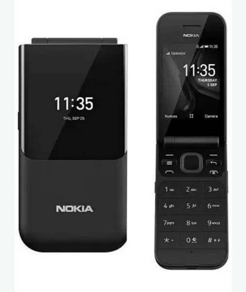 Nokia 2720flip Dual sim pta prove box pack 1 year warrenty 1