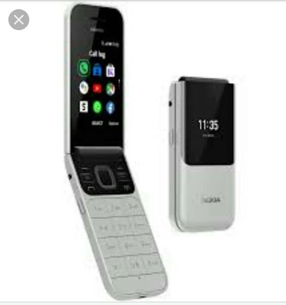 Nokia 2720flip Dual sim pta prove box pack 1 year warrenty 2