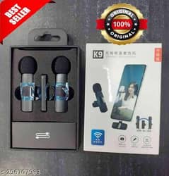 k9 Dual wireless Microphone 2+2 For Type C ,Iphone and other mobiles