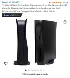 VLANMON PS5 Console Faceplate (Disc Edition - Black)
